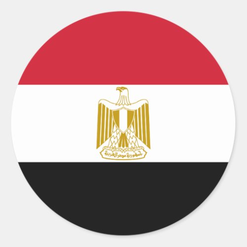 Egypt Flag Classic Round Sticker