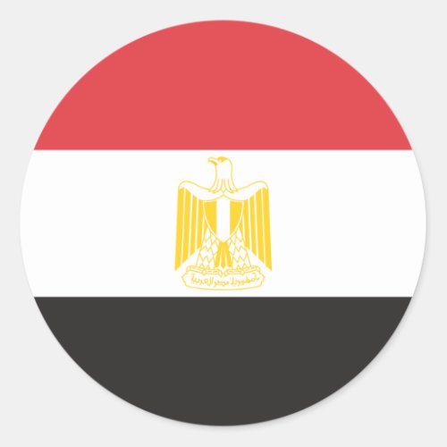 Egypt Flag Classic Round Sticker