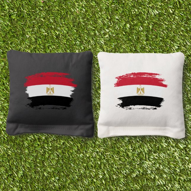 Egypt flag cornhole bags (Grass)