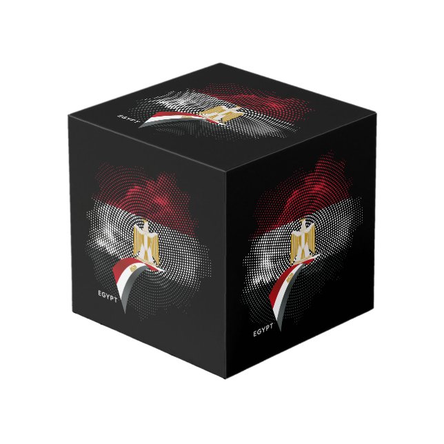 Egypt flag cube (Front Angled)