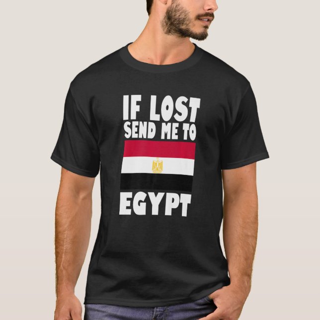 Egypt Flag Design  If lost send me to Egypt Premiu T-Shirt (Front)