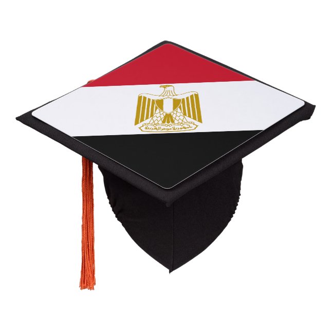 Egypt Flag Graduation Cap Topper (Angled)