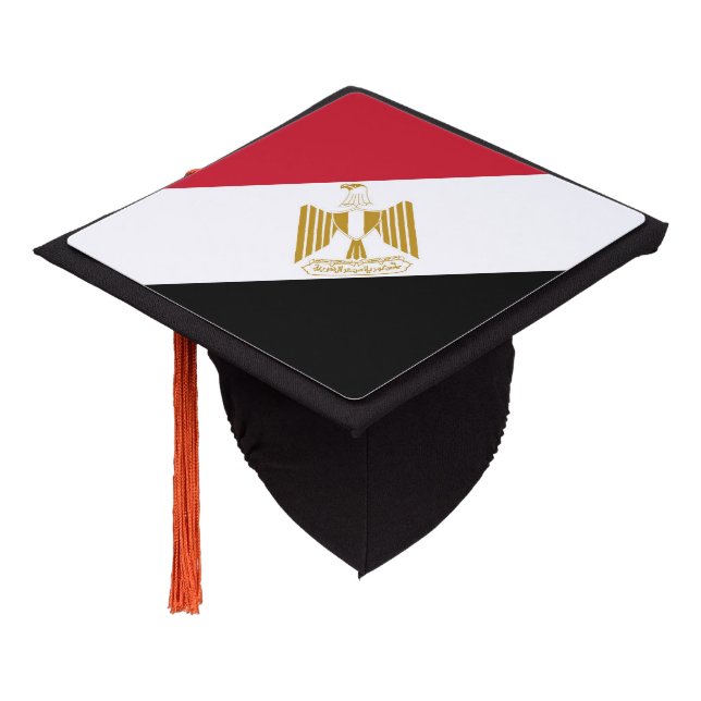 Egypt flag graduation cap topper (Angled)