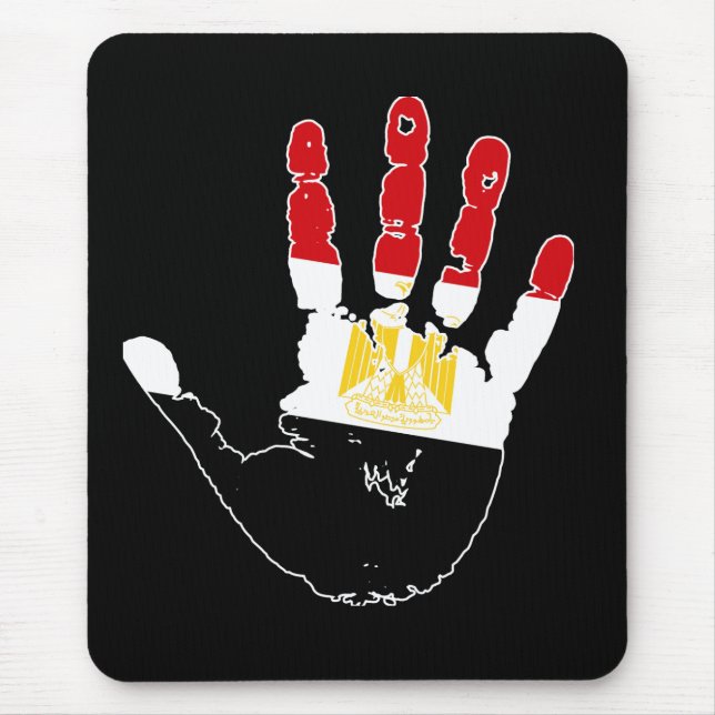 Egypt Flag Handprint Mouse Pad (Front)