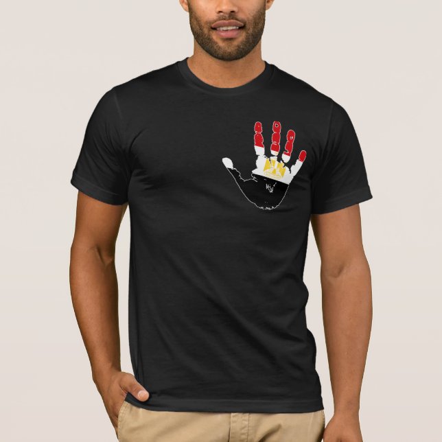Egypt Flag Handprint T-Shirt (Front)