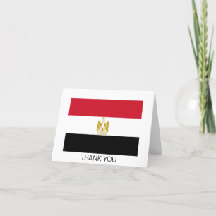 Egypt Flag Letterpress Thank You Card