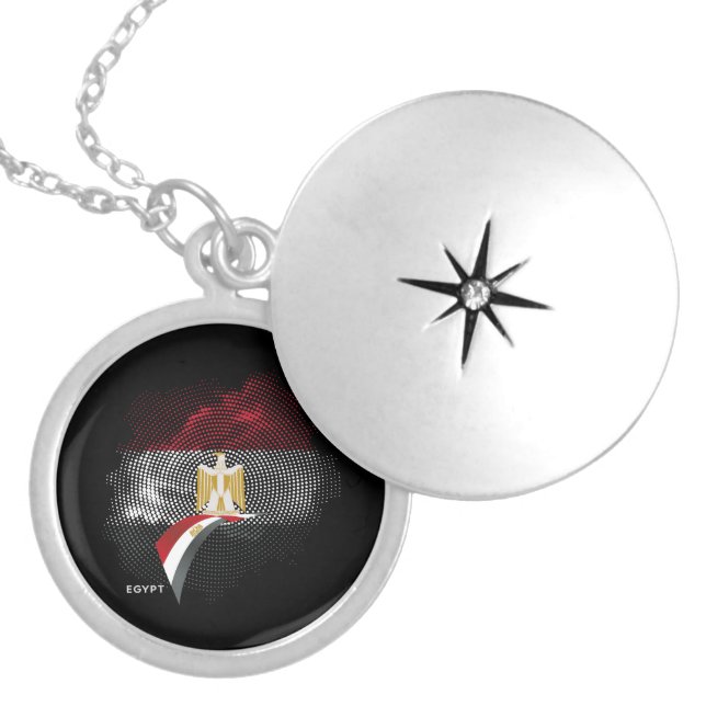 Egypt flag locket necklace (Front)