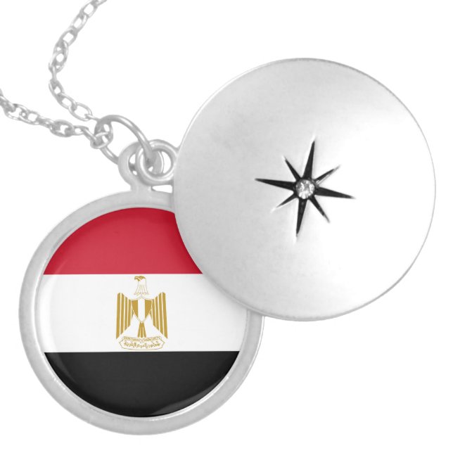 Egypt flag locket necklace (Front)