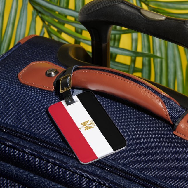 Egypt flag luggage tag (Front Insitu 1)