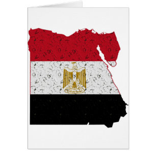 Egypt Flag Map Crackle