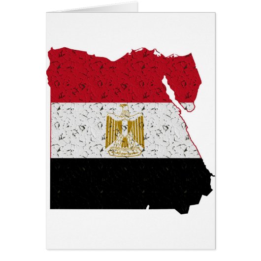 Egypt Flag Map Crackle Cards (Front)