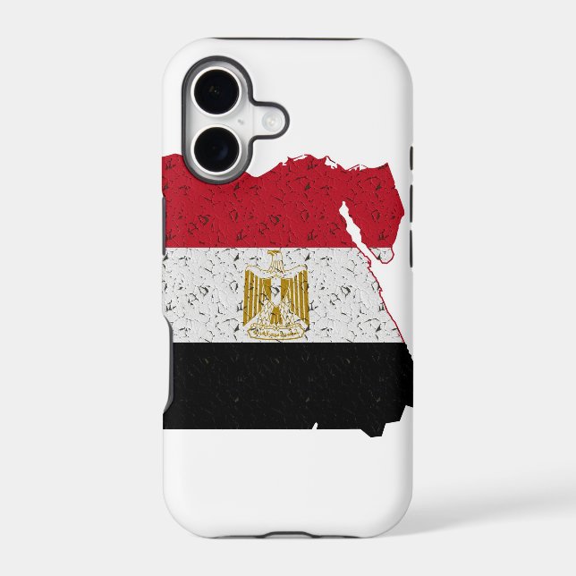 Egypt Flag Map Crackle Iphone Case (Back)