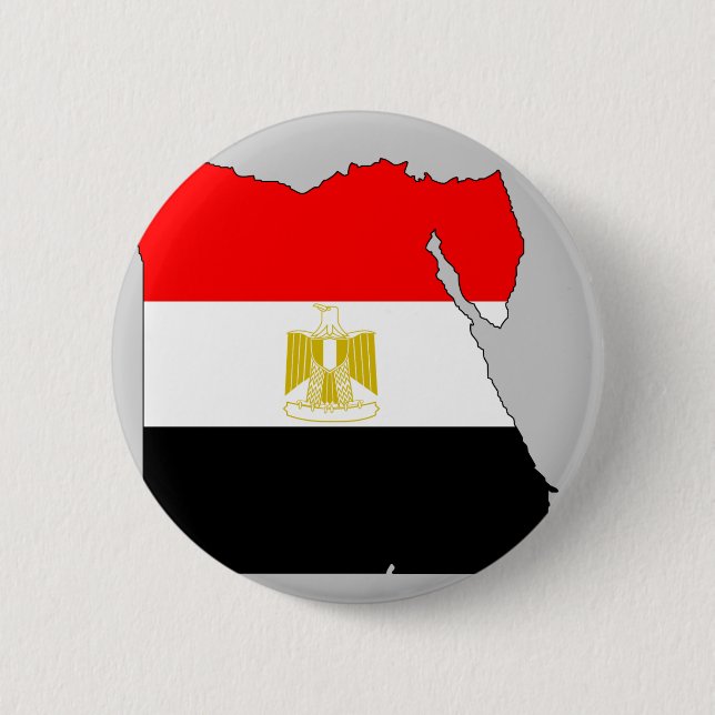 Egypt flag map pinback button (Front)