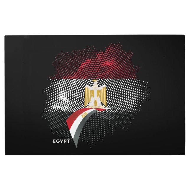 Egypt flag metal print (Front)