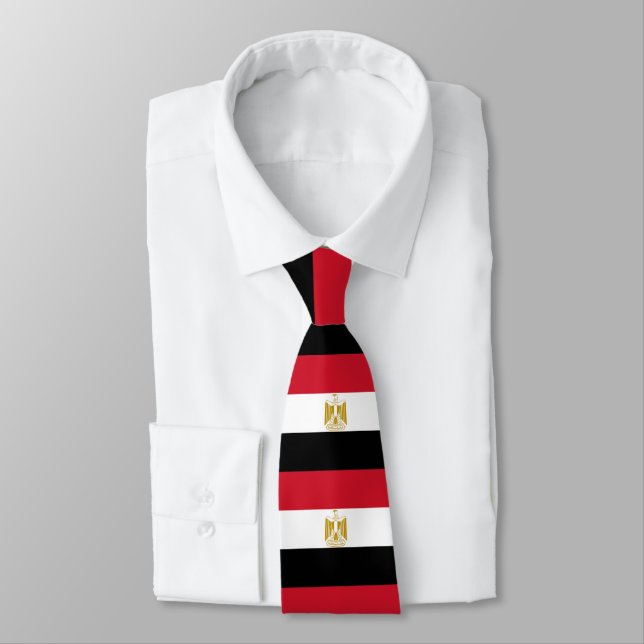 Egypt Flag Neck Tie (Tied)