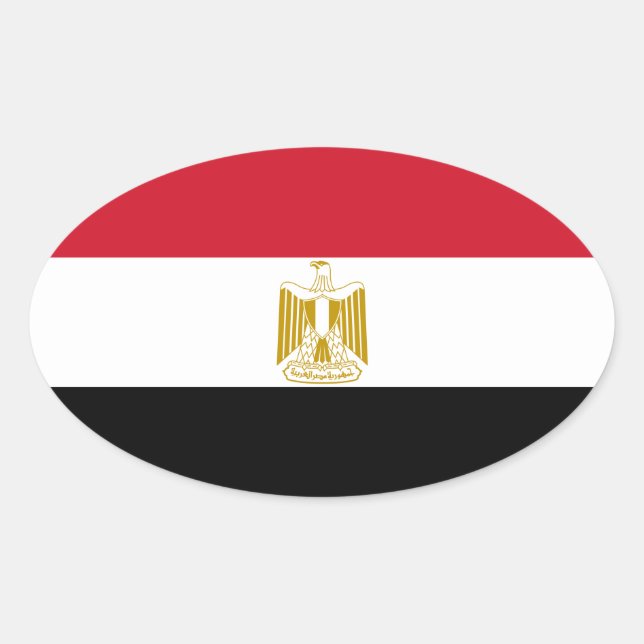 Egypt Flag Oval Sticker (Front)