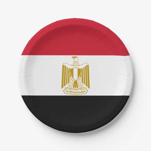 Egypt Flag Paper Plates (Front)