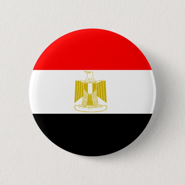 Egypt Flag Pinback Button (Front)