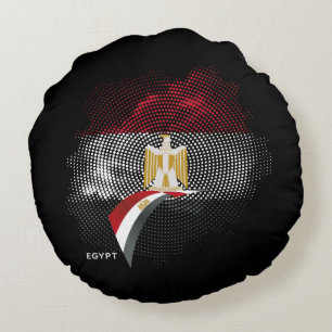 Egypt flag round pillow