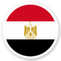 Egypt Flag Round Sticker