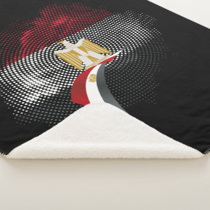 Egypt flag sherpa blanket