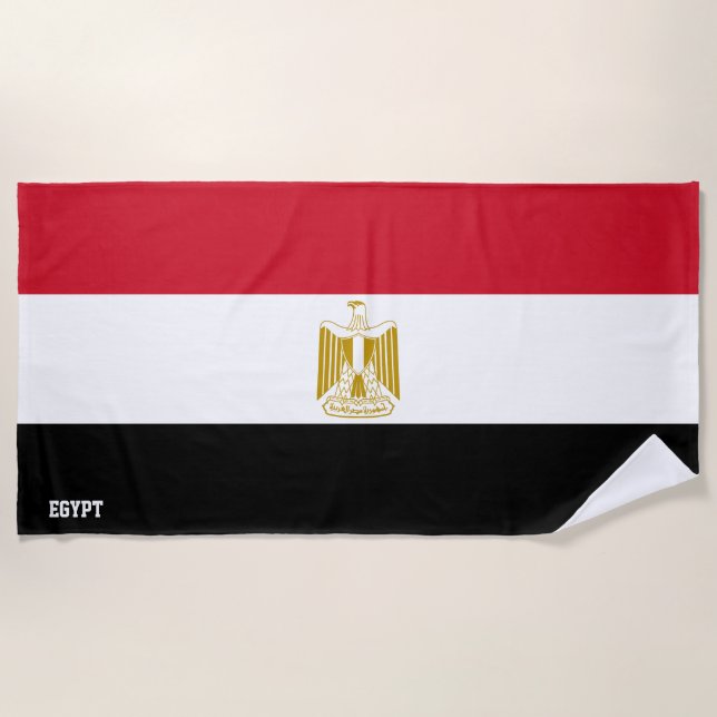 Egypt Flag Splendid Patriotic Beach Towel (Front)