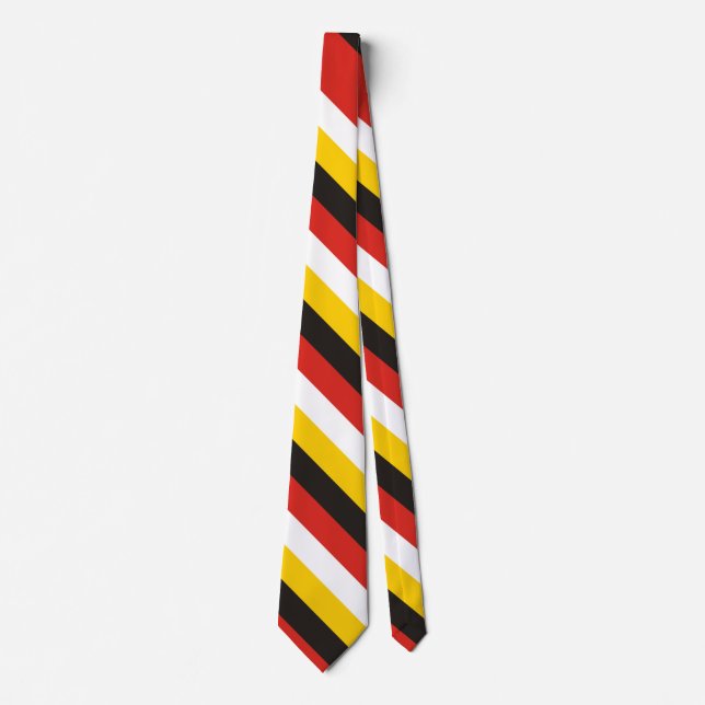 Egypt flag stripes country pattern symbol black re neck tie (Front)