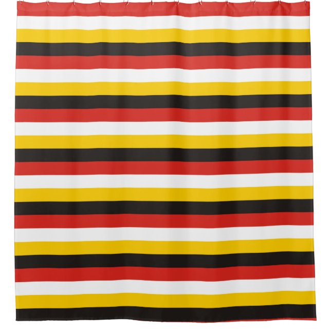 Egypt flag stripes country pattern symbol black re shower curtain (Front)