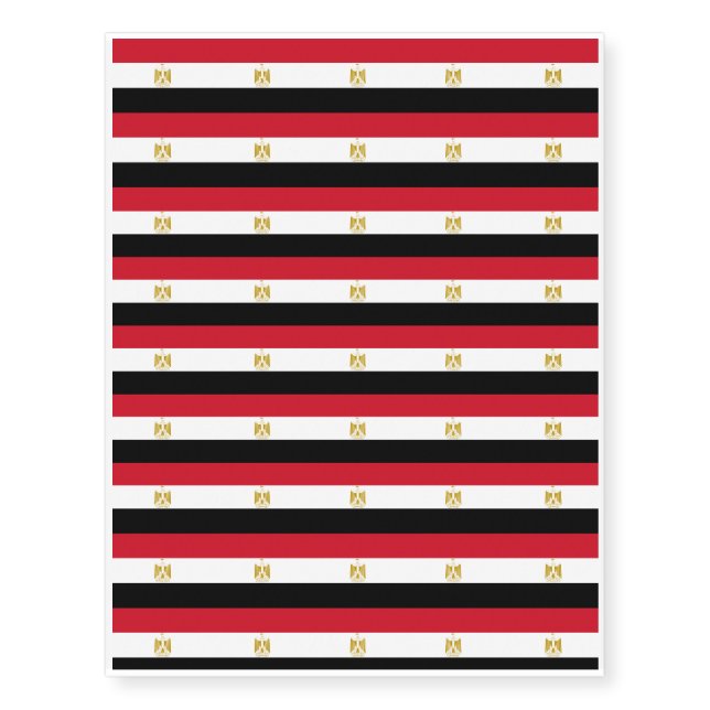 Egypt Flag Temporary Tattoos (Front)