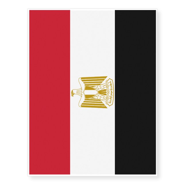 Egypt Flag Temporary Tattoos (Front)