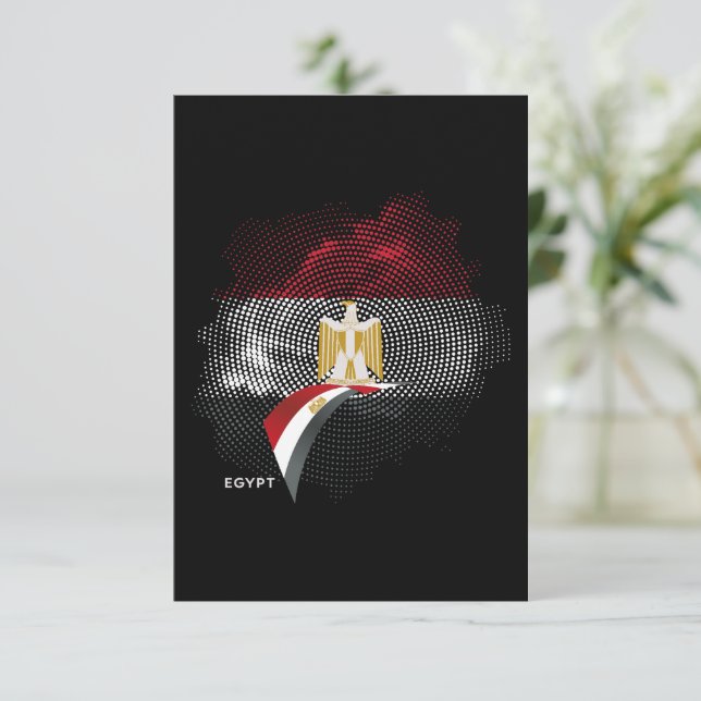 Egypt flag thank you card (Standing Front)