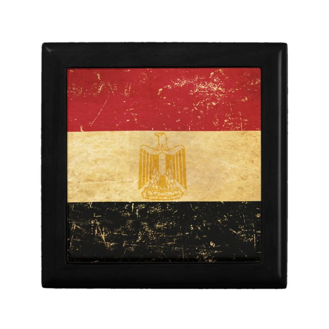 Egypt Flag Vintage Grunge Design Gift Box (Front)
