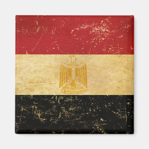 Egypt Flag Vintage Grunge Design Magnet