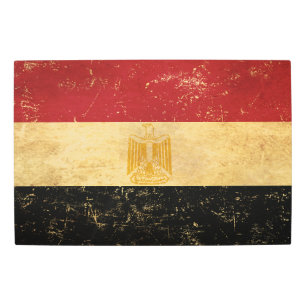 Egypt Flag Vintage Grunge Design Metal Print