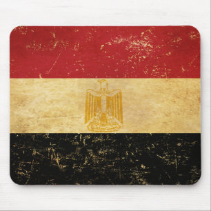 Egypt Flag Vintage Grunge Design Mouse Pad