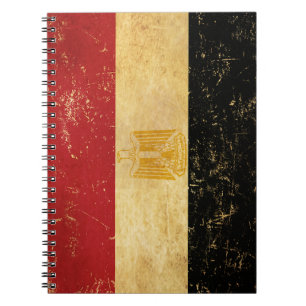 Egypt Flag Vintage Grunge Design Notebook