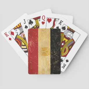 Egypt Flag Vintage Grunge Design Poker Cards