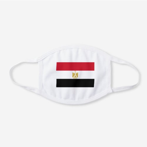 Egypt Flag White Cotton Face Mask