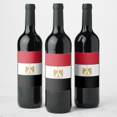 Egypt flag wine label
