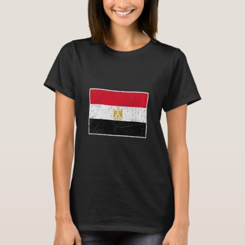 Egypt Flag With Vintage Egyptian National Colors  T_Shirt