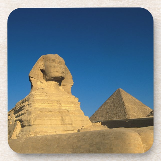 Egypt, Giza, The Sphinx, Old Kingdom, Unesco Drink Coaster (Front)