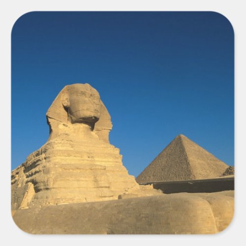 Egypt Giza The Sphinx Old Kingdom Unesco Square Sticker