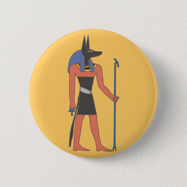 Egypt God Anubis egypt deity Pinback Button (Front)