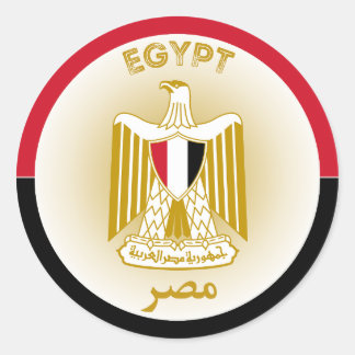 Egypt Heritage Emblem Classic Round Sticker