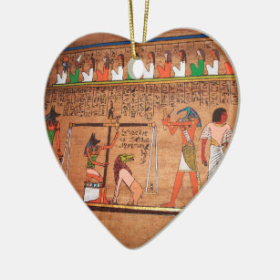 Egypt-Hieroglyphs Ceramic Ornament