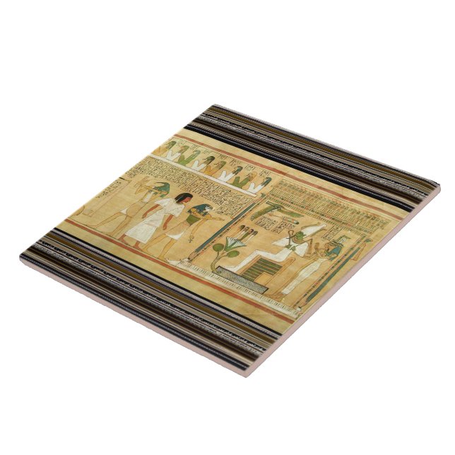 Egypt-Hieroglyphs Ceramic Tile (Side)