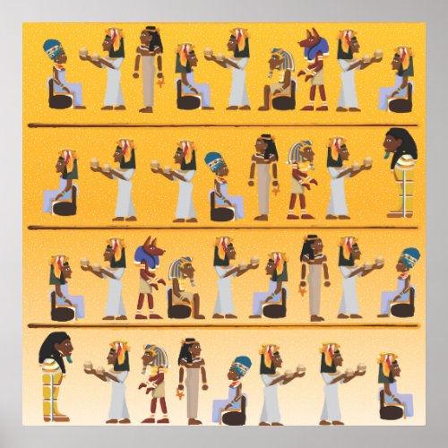 Egypt Hieroglyphs Poster