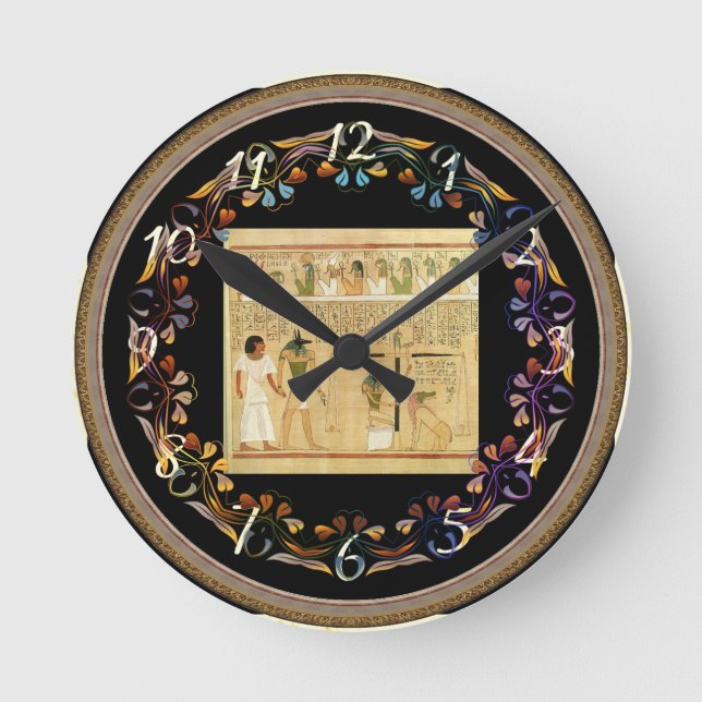 Egypt-Hieroglyphs Wall Clock (Front)
