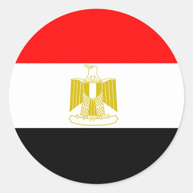 Egypt High quality Flag Classic Round Sticker (Front)
