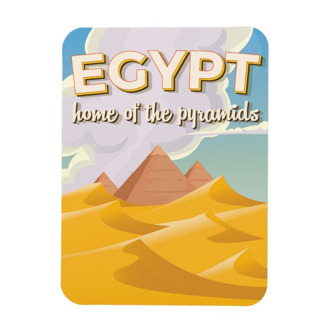 Egypt - Home of the Pyramids travel poster print Magnet (Vertical)
